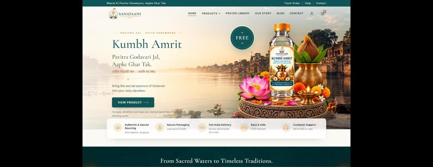 Sanataani website designed by Urban Digital Studio, Nashik